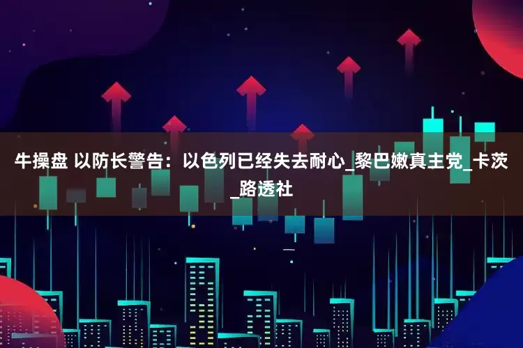 牛操盘 以防长警告：以色列已经失去耐心_黎巴嫩真主党_卡茨_路透社